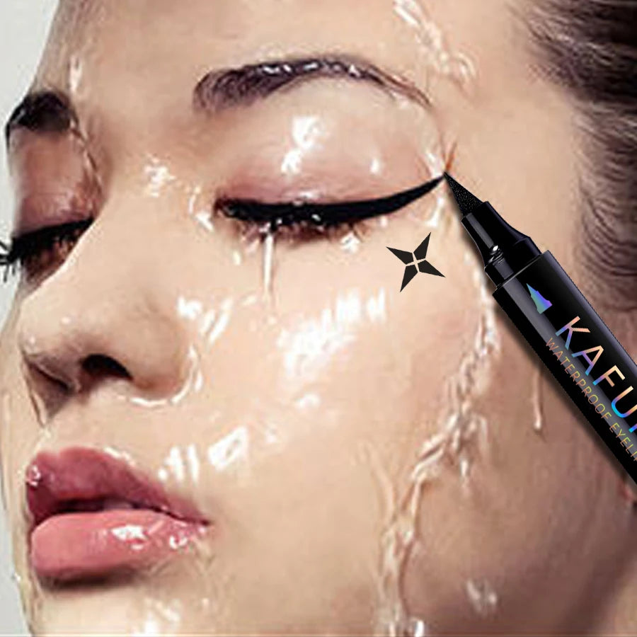 Kafurux Double Head Star Seal Waterproof Stamp Eyeliner