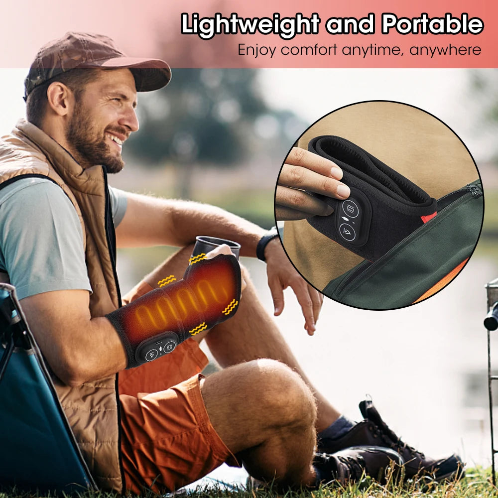 Red Light Wrist Brace 660nm Infrared Light Hot Compress Wrist Strap Wireless Rechargeable Sports Wristband Hand Protector Muscle Strain Relief