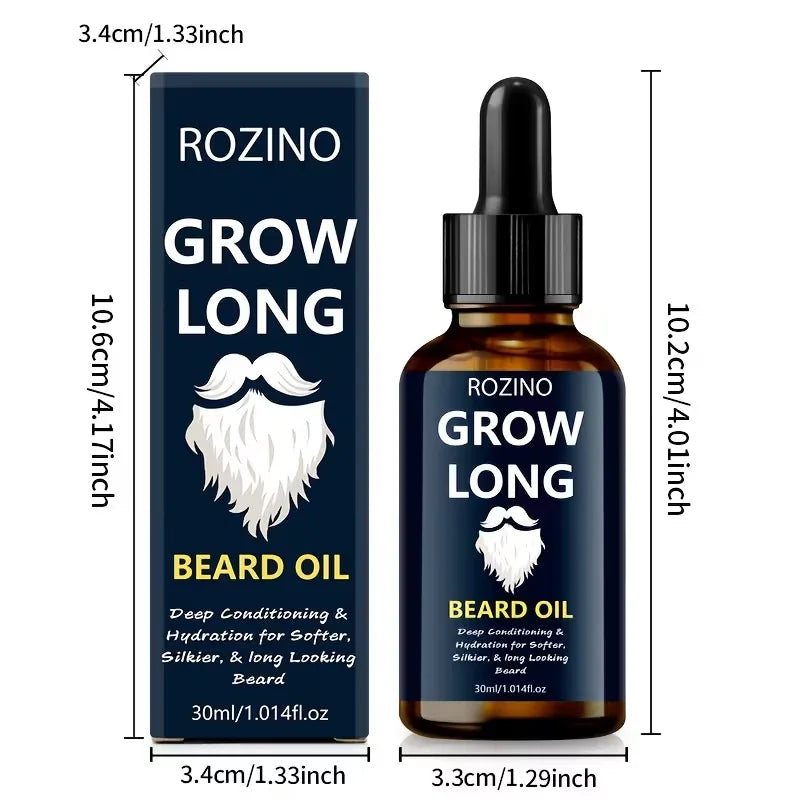 Rozino Natural Beard Oil With Jojoba And Glycerin For Men