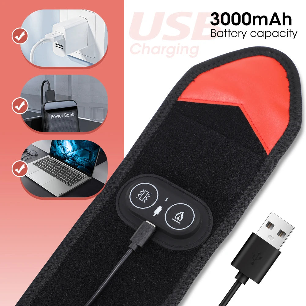 Red Light Wrist Brace 660nm Infrared Light Hot Compress Wrist Strap Wireless Rechargeable Sports Wristband Hand Protector Muscle Strain Relief