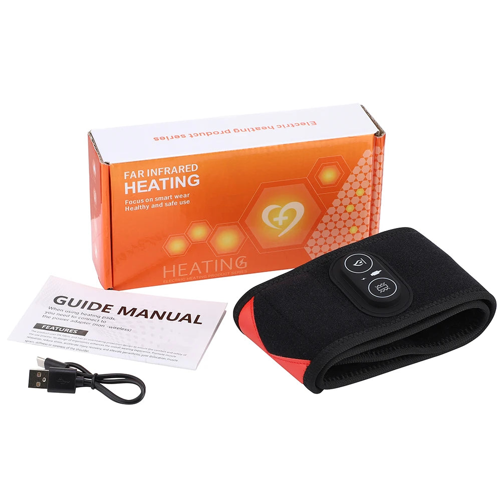 Red Light Wrist Brace 660nm Infrared Light Hot Compress Wrist Strap Wireless Rechargeable Sports Wristband Hand Protector Muscle Strain Relief