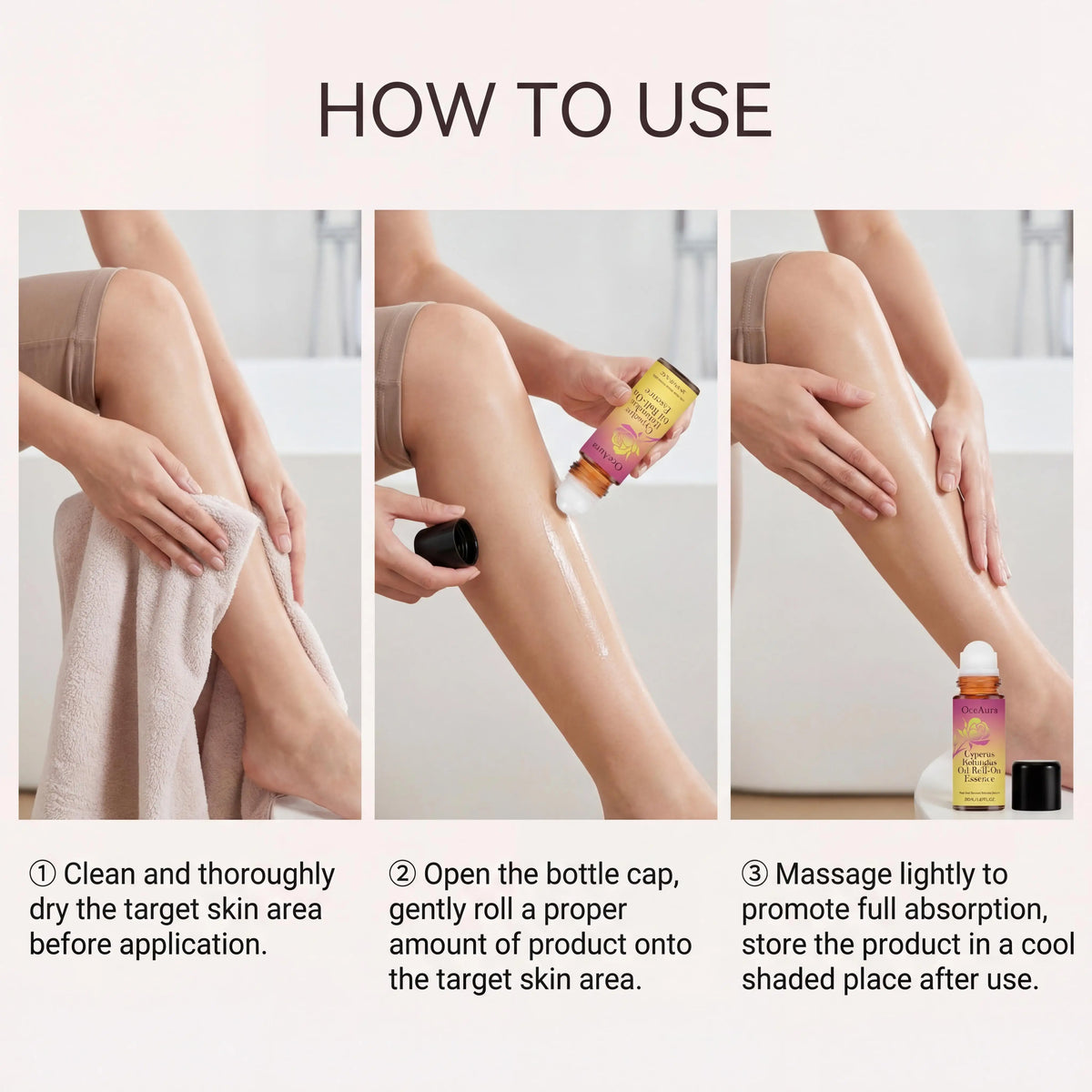 OceAura Rose Roller Essential Oil For Nourishing Skin Care