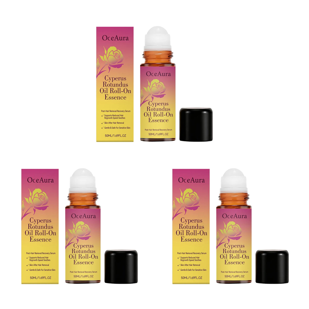 OceAura Rose Roller Essential Oil For Nourishing Skin Care