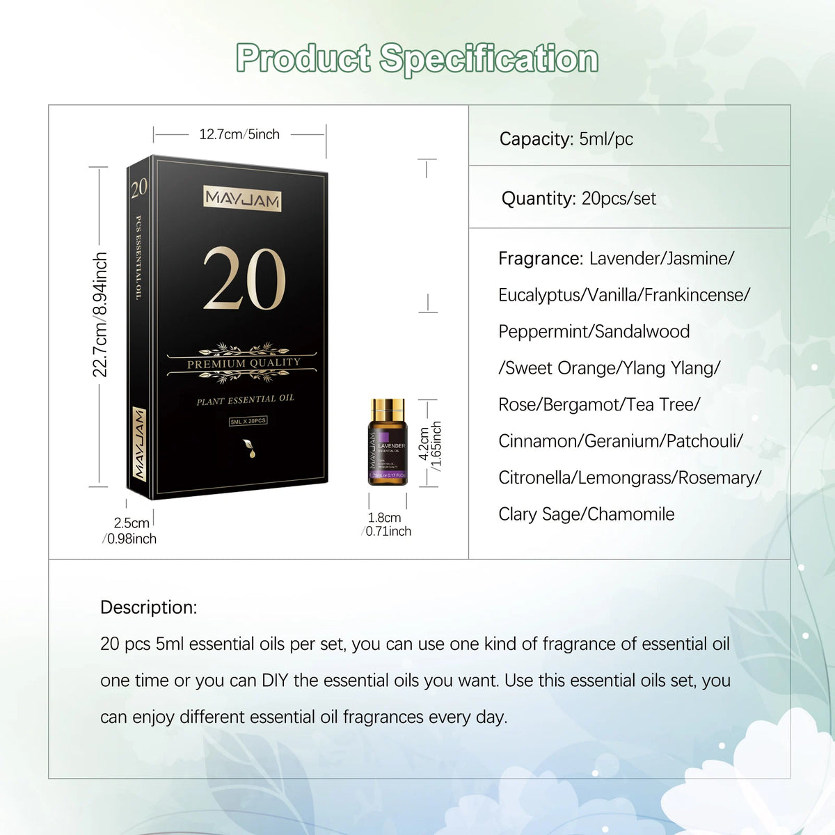 Mayjam Assorted Essential Oil Collection For Home Wellness