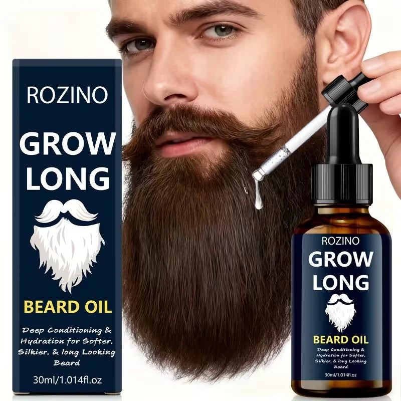 Rozino Natural Beard Oil With Jojoba And Glycerin For Men