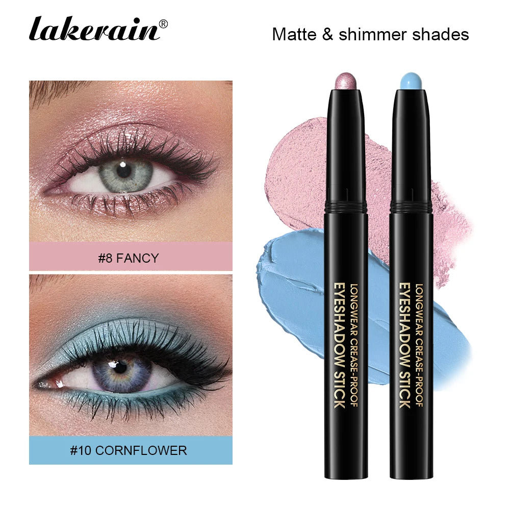 Waterproof Matte Shimmer Eyeshadow Liner Stick Metallic Highlighter Cosmetic
