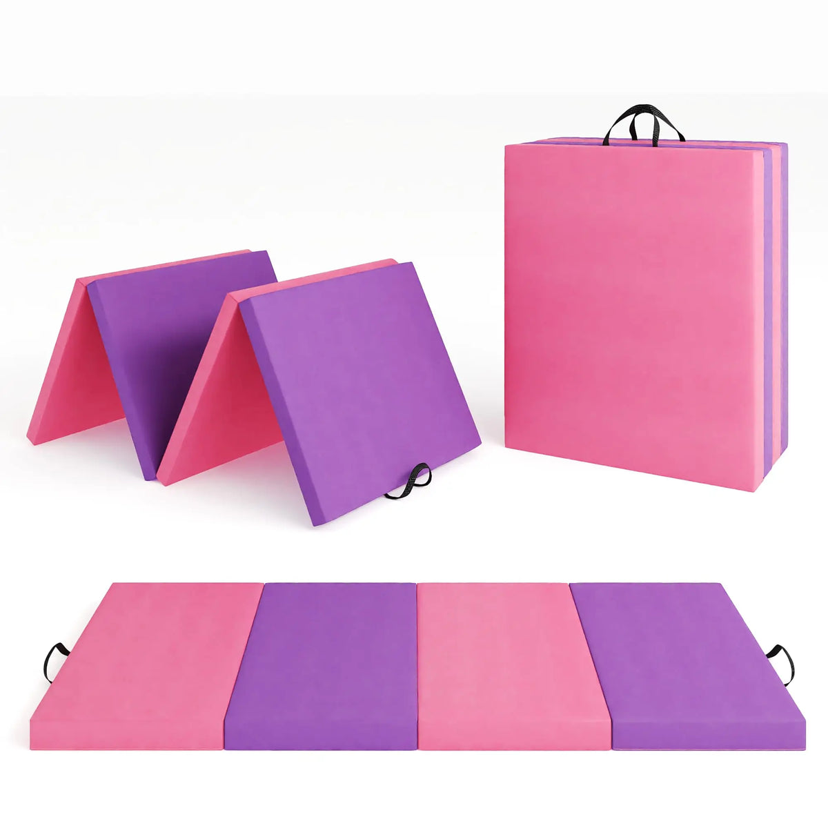 HiMISS Folding Gymnastics Mat Portable Exercise Tumble Pad For Home