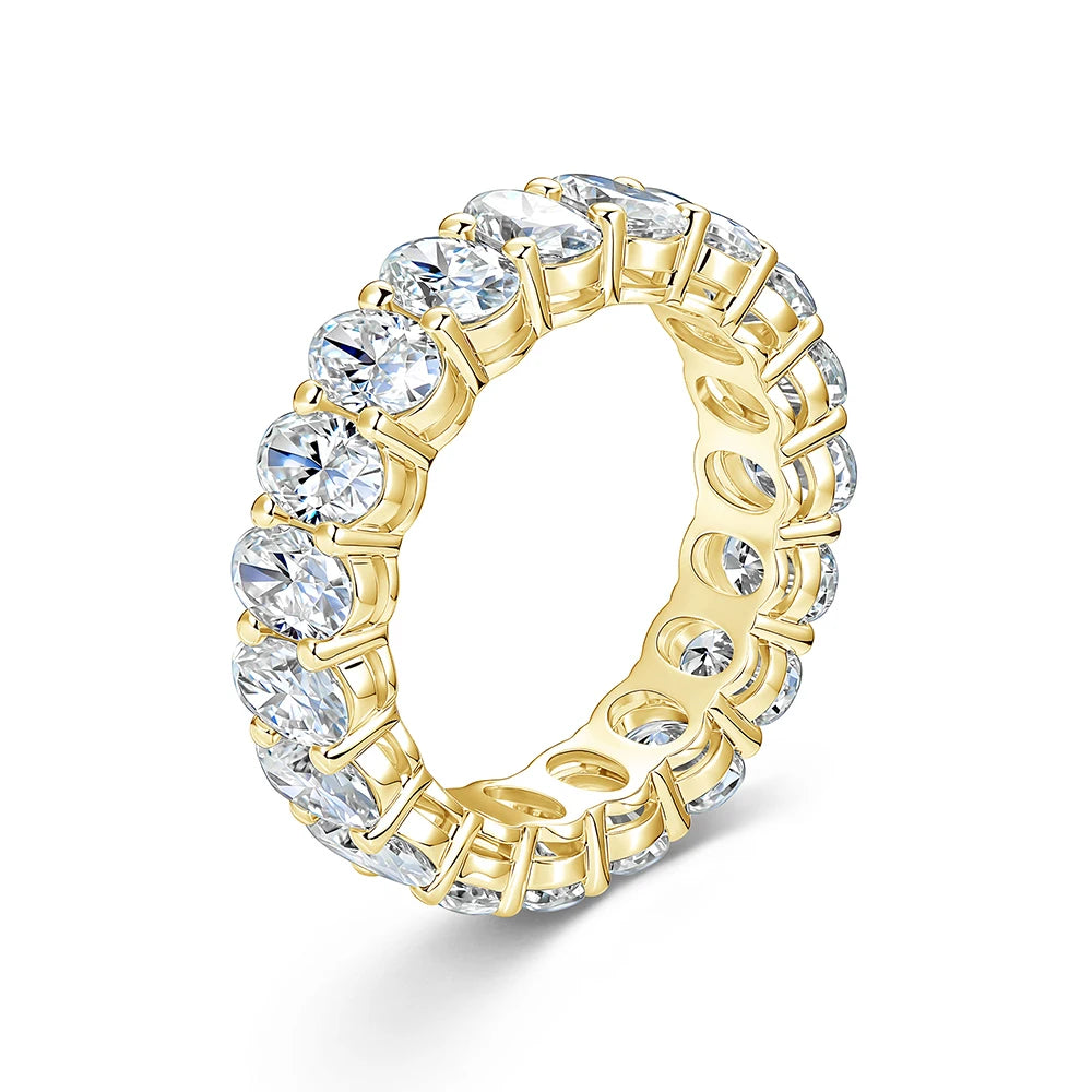 Oxtao 14K Gold Filled Moissanite Eternity Ring For Women