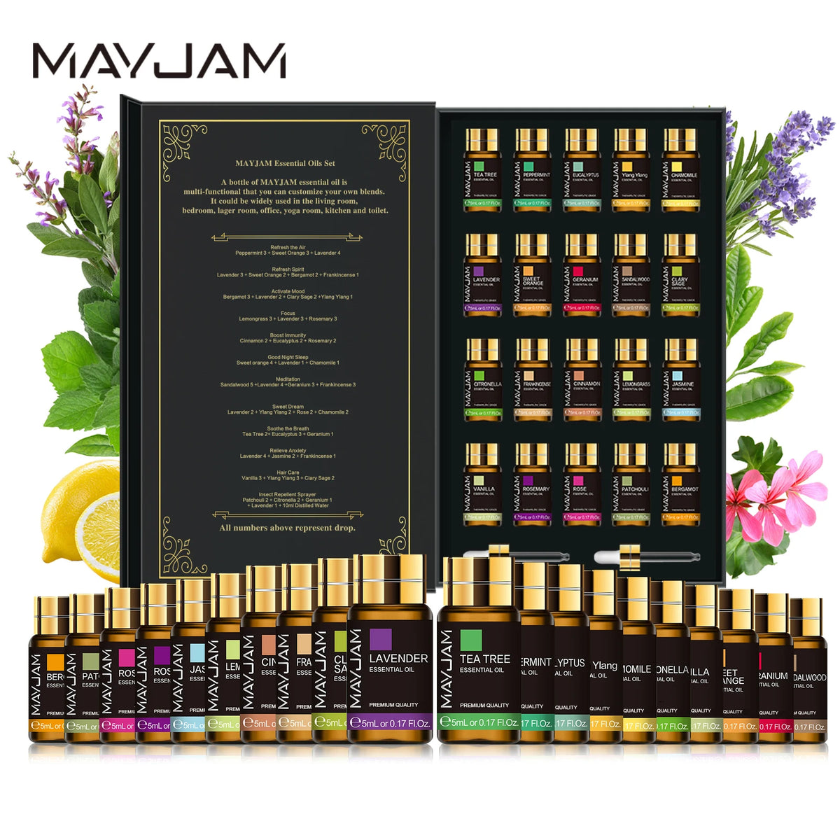 Mayjam Assorted Essential Oil Collection For Home Wellness